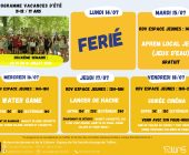 ETE 2024 semaine su 14 au 18 juillet