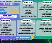 programme toussaint semaine 2